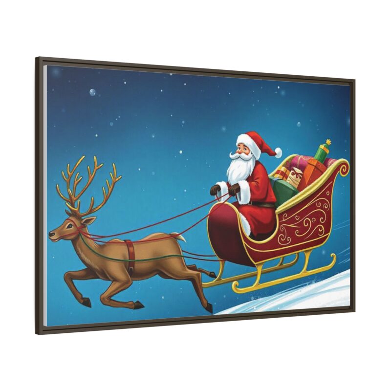 Canvas Print - Traditional Sleigh Ride Santa Claus Christmas Wall Art - Image 67