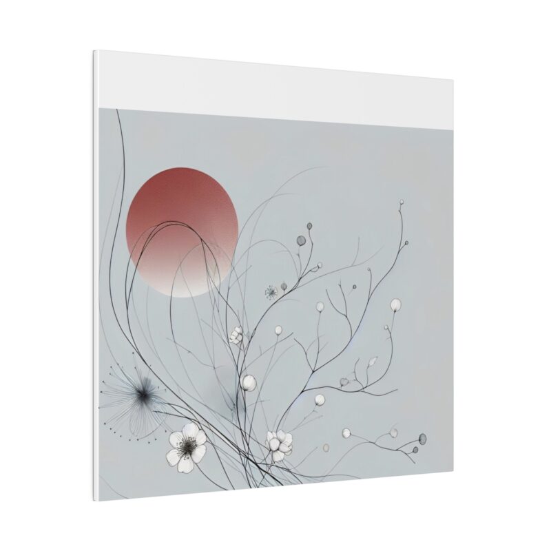 Serenity in Bloom: Japanese Floral Abstract Wall Art - Image 99
