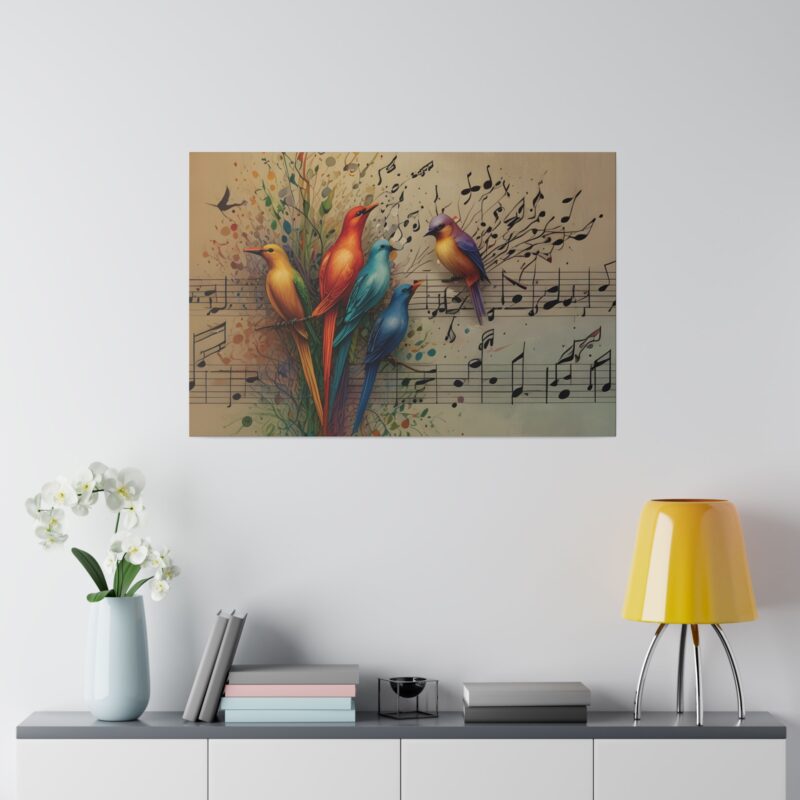 Canvas Wall Art Birds Music Harmony Abstract Design - Image 21