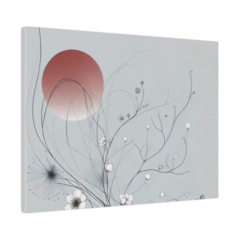 Serenity in Bloom: Japanese Floral Abstract Wall Art - Image 14
