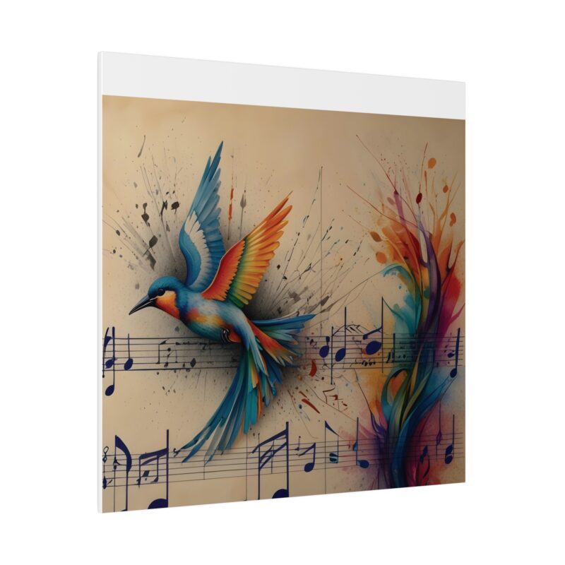 Canvas Wall Art - Minimalist Bird and Music Art: Perfect for Nature Lovers - Image 104