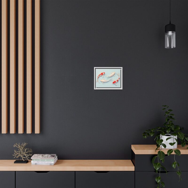 Canvas Print - Colorful Koi Fish Swimming in Minimalist Style - Image 45
