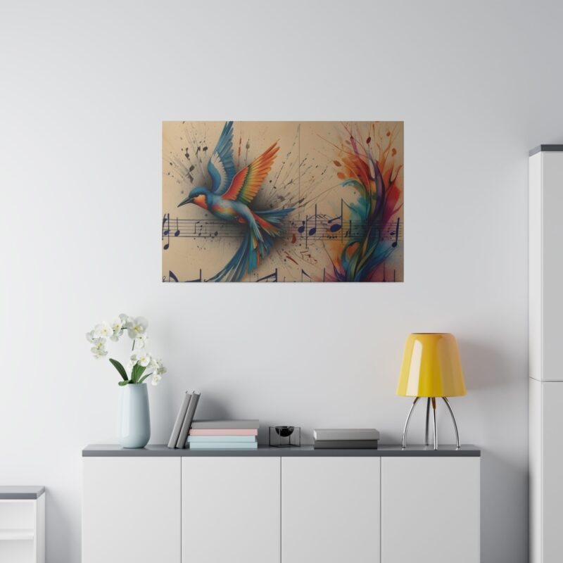 Canvas Wall Art - Minimalist Bird and Music Art: Perfect for Nature Lovers - Image 29