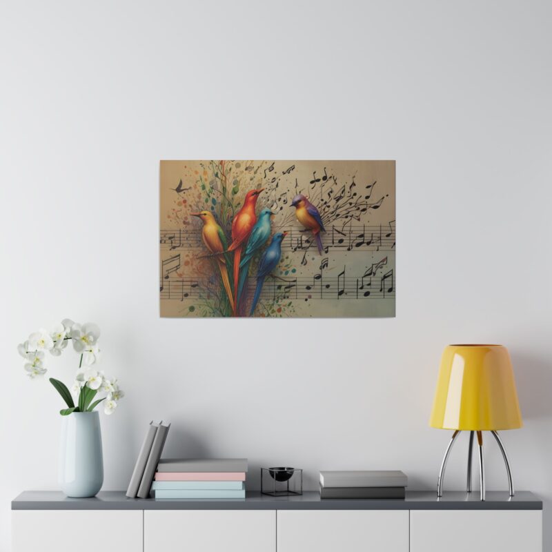 Canvas Wall Art Birds Music Harmony Abstract Design - Image 61