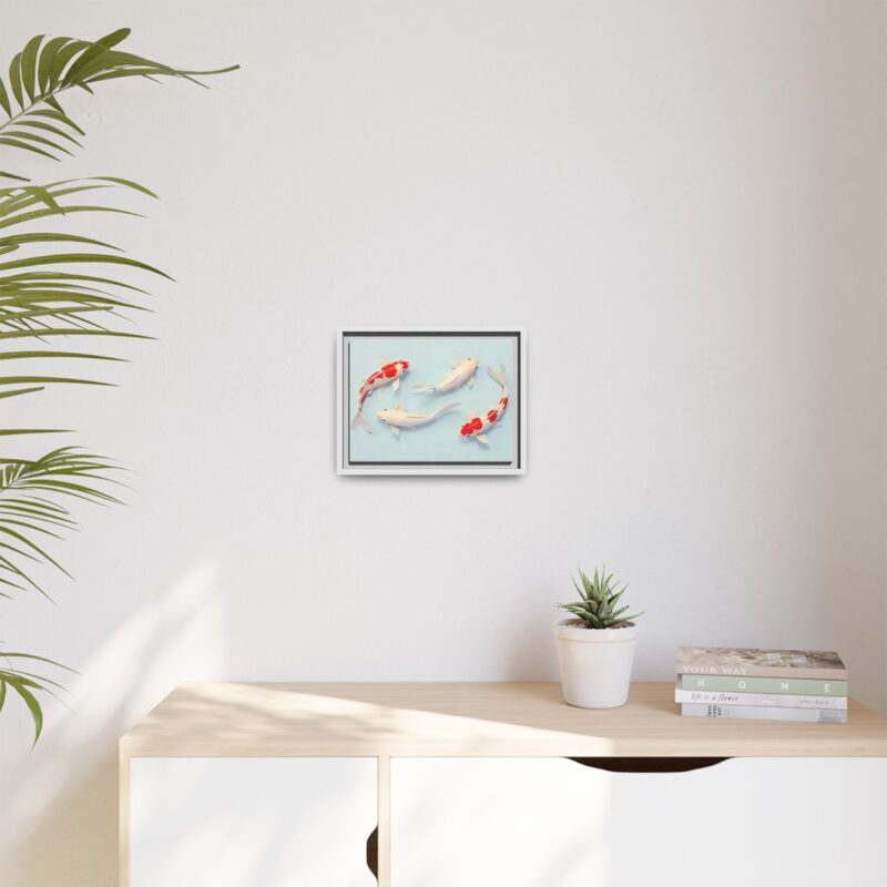 Canvas Print - Colorful Koi Fish Swimming in Minimalist Style - Image 48