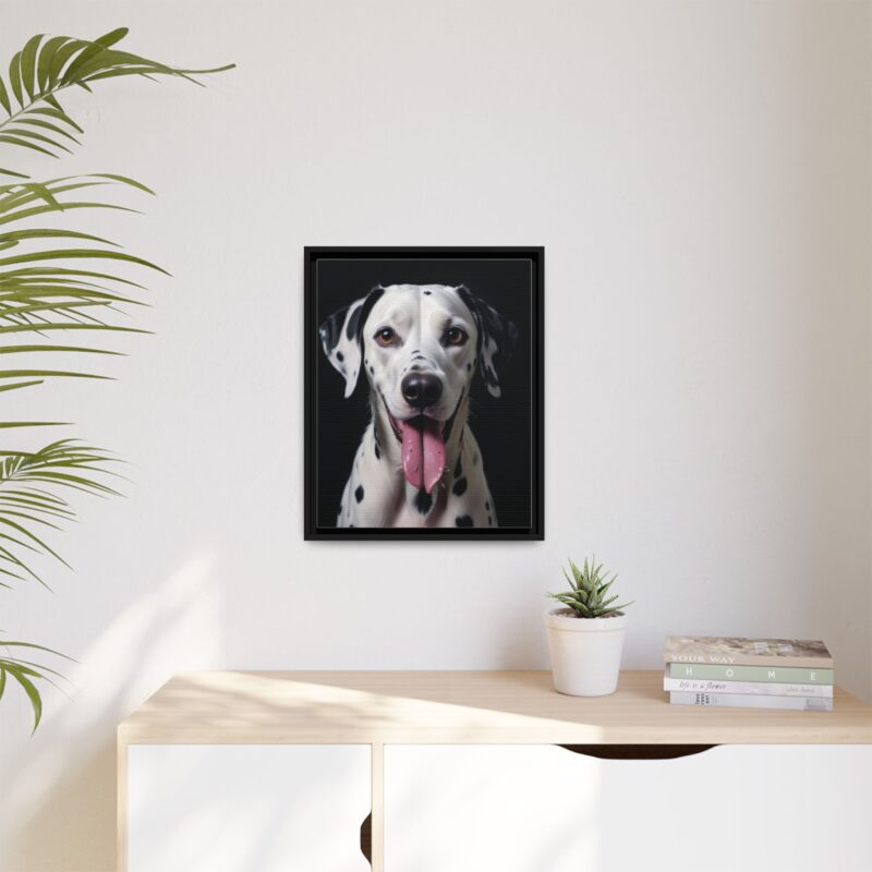 Canvas Art print features a detailed oil painting of a Dalmatian dog with a playful pink tongue sticking out - Image 20