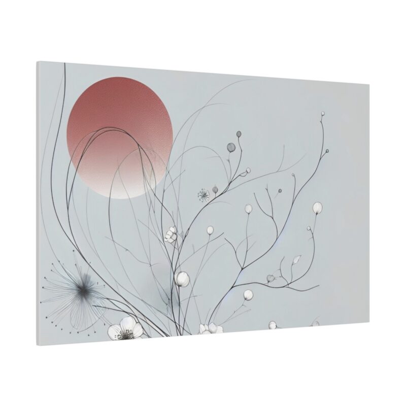 Serenity in Bloom: Japanese Floral Abstract Wall Art - Image 30