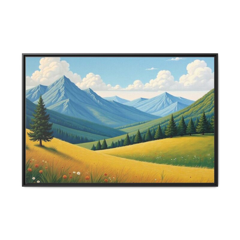 Canvas Prints - Impasto Landscapes: Textured Mountains, Fields, Water - Image 2