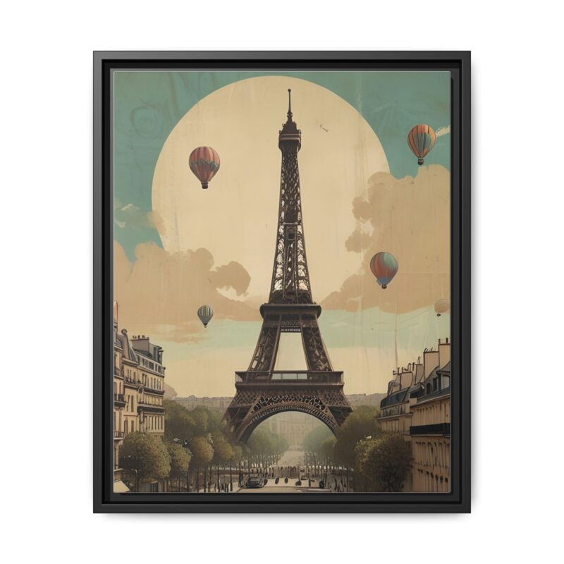 Romantic Vintage Paris Canvas Art Nouveau Typography - Image 9