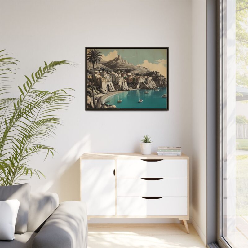 Retro Italian Riviera Travel Poster with Bold Typography Wall Art - Image 105