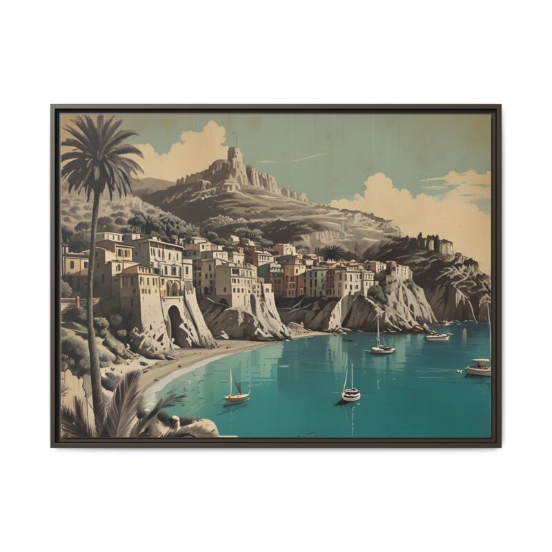 Retro Italian Riviera Travel Poster with Bold Typography Wall Art - Image 106