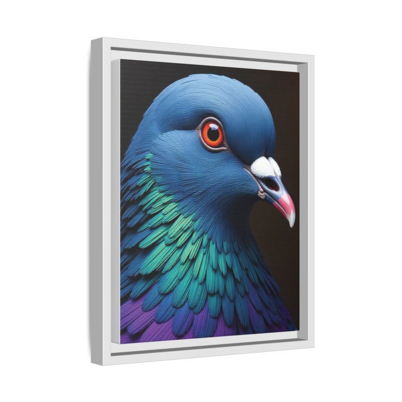Canvas Print featuring a close-up portrait of a colorful pigeon - Image 47