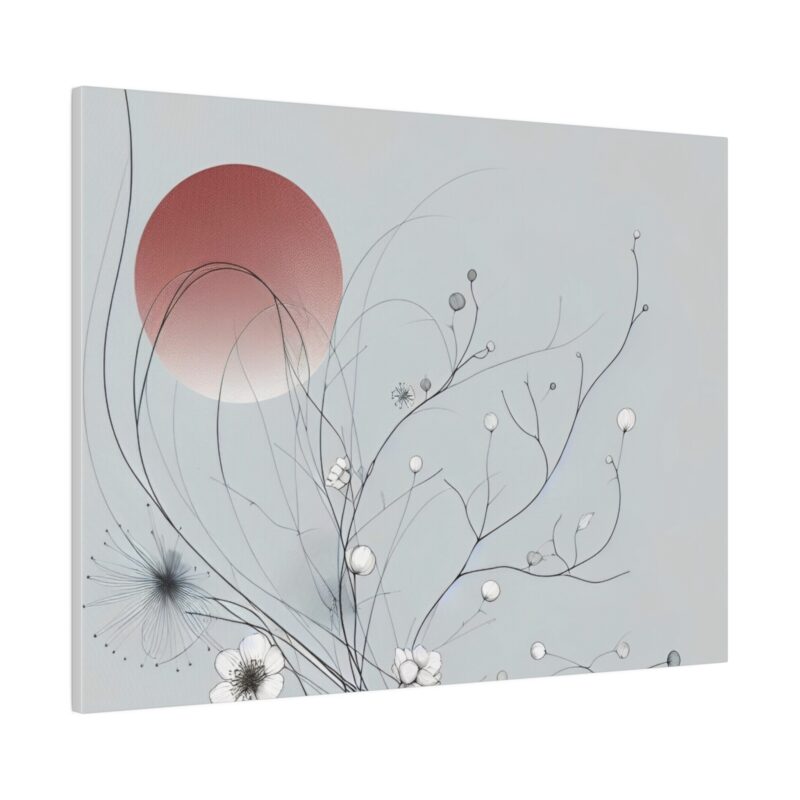Serenity in Bloom: Japanese Floral Abstract Wall Art - Image 22
