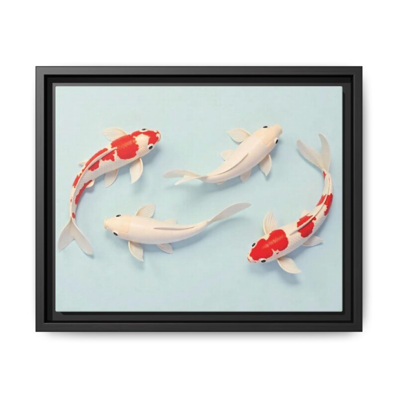 Canvas Print - Colorful Koi Fish Swimming in Minimalist Style - Image 10
