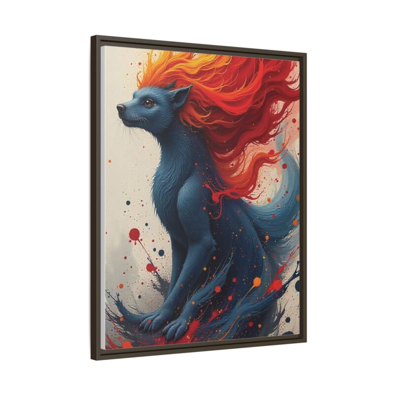 Matte Canvas, Framed  Joyful Chaos: Vibrant Colors and Energetic Expression of Happiness - Image 127