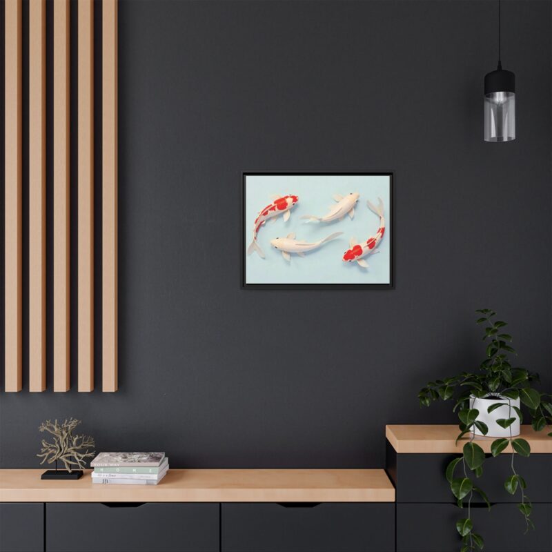 Canvas Print - Colorful Koi Fish Swimming in Minimalist Style - Image 21