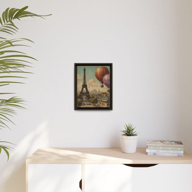 Pastel Eiffel Tower Travel canvas art of Nouveau Typography - Image 51