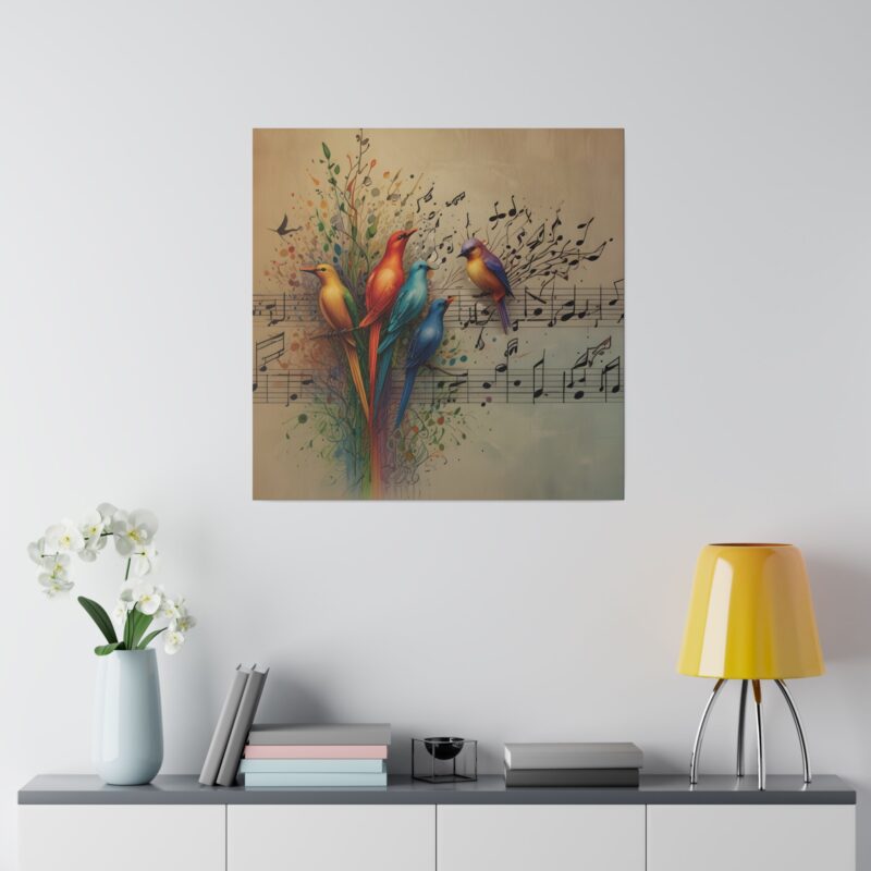 Canvas Wall Art Birds Music Harmony Abstract Design - Image 45