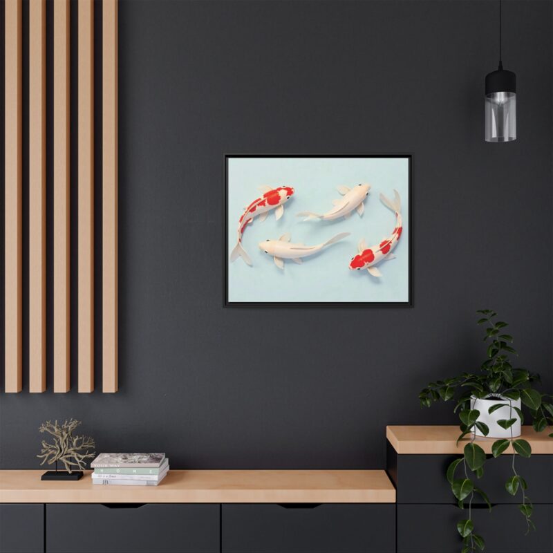 Canvas Print - Colorful Koi Fish Swimming in Minimalist Style - Image 121