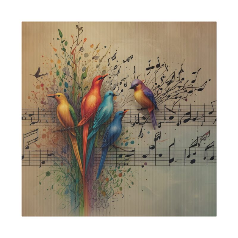 Canvas Wall Art Birds Music Harmony Abstract Design - Image 46
