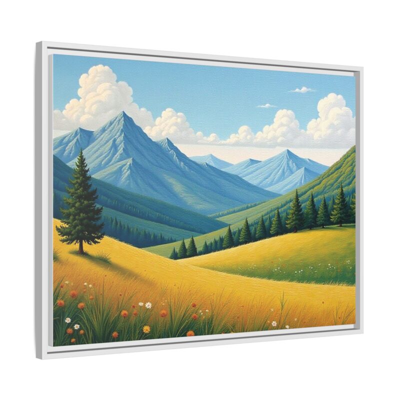 Canvas Prints - Impasto Landscapes: Textured Mountains, Fields, Water - Image 102