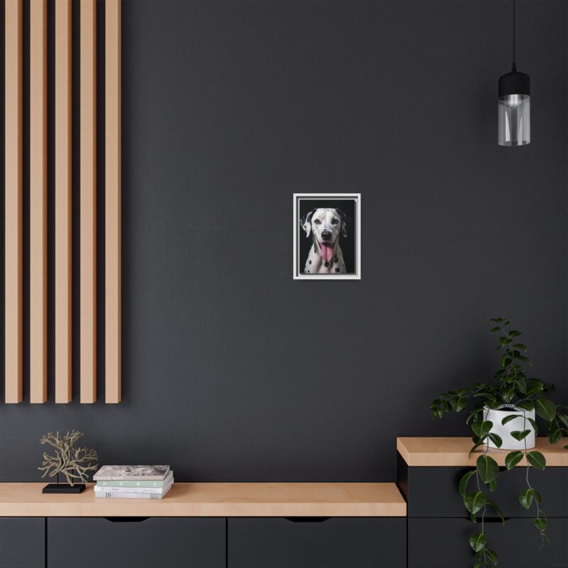Canvas Art print features a detailed oil painting of a Dalmatian dog with a playful pink tongue sticking out - Image 37
