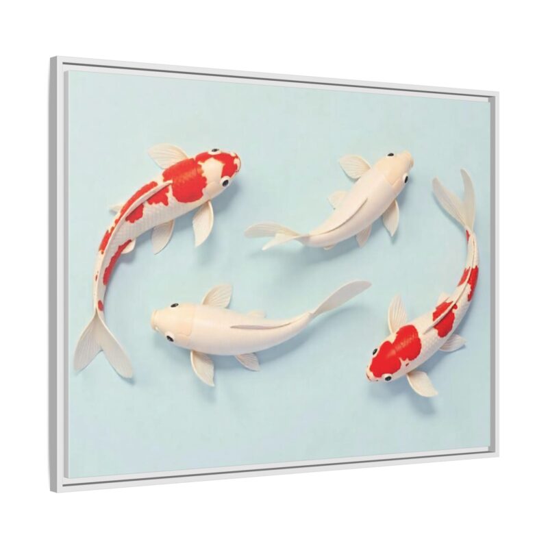 Canvas Print - Colorful Koi Fish Swimming in Minimalist Style - Image 111