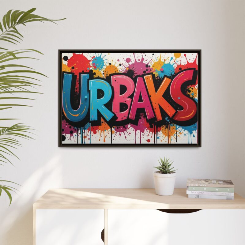 Canvas Wall Art  urban graffiti style with bold and colorful splatters - Image 99
