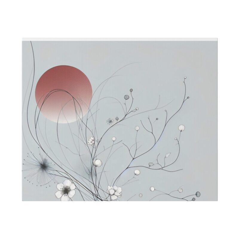 Serenity in Bloom: Japanese Floral Abstract Wall Art - Image 91