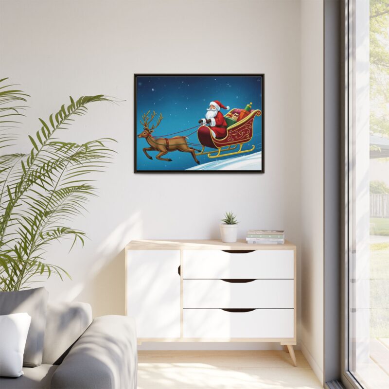 Canvas Print - Traditional Sleigh Ride Santa Claus Christmas Wall Art - Image 60