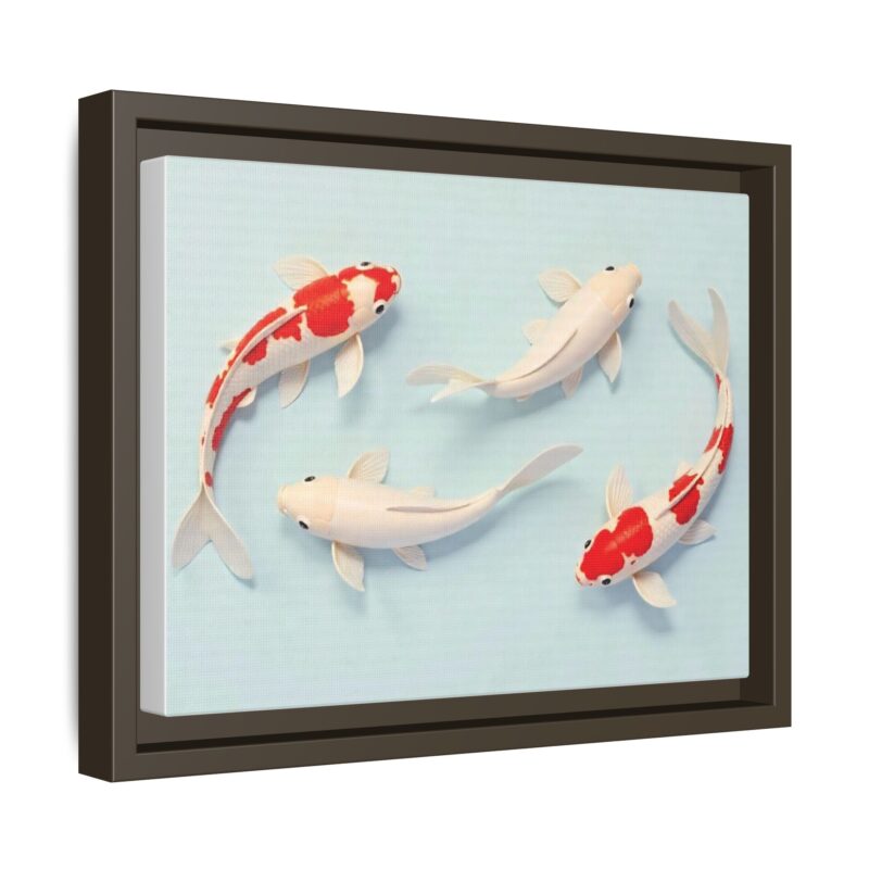 Canvas Print - Colorful Koi Fish Swimming in Minimalist Style - Image 43
