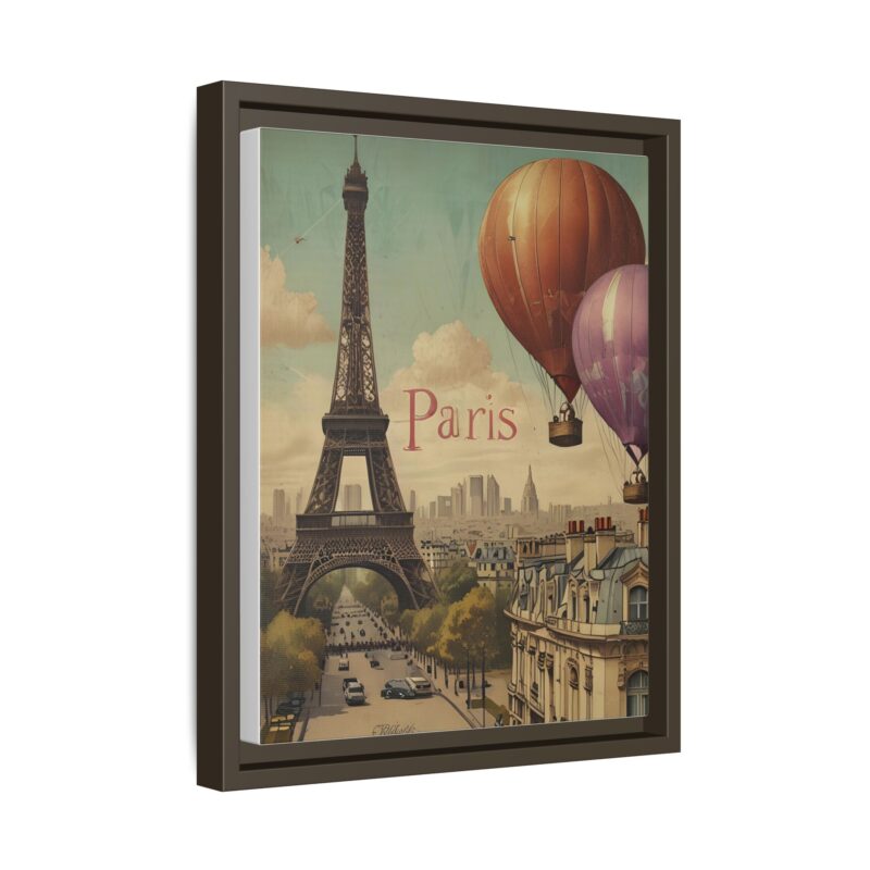 Pastel Eiffel Tower Travel canvas art of Nouveau Typography - Image 50