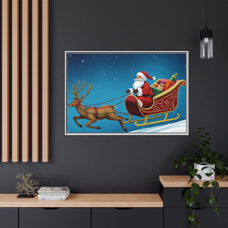 Canvas Print - Traditional Sleigh Ride Santa Claus Christmas Wall Art - Image 69