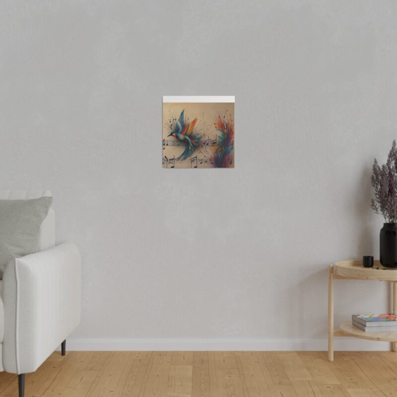 Canvas Wall Art - Minimalist Bird and Music Art: Perfect for Nature Lovers - Image 44