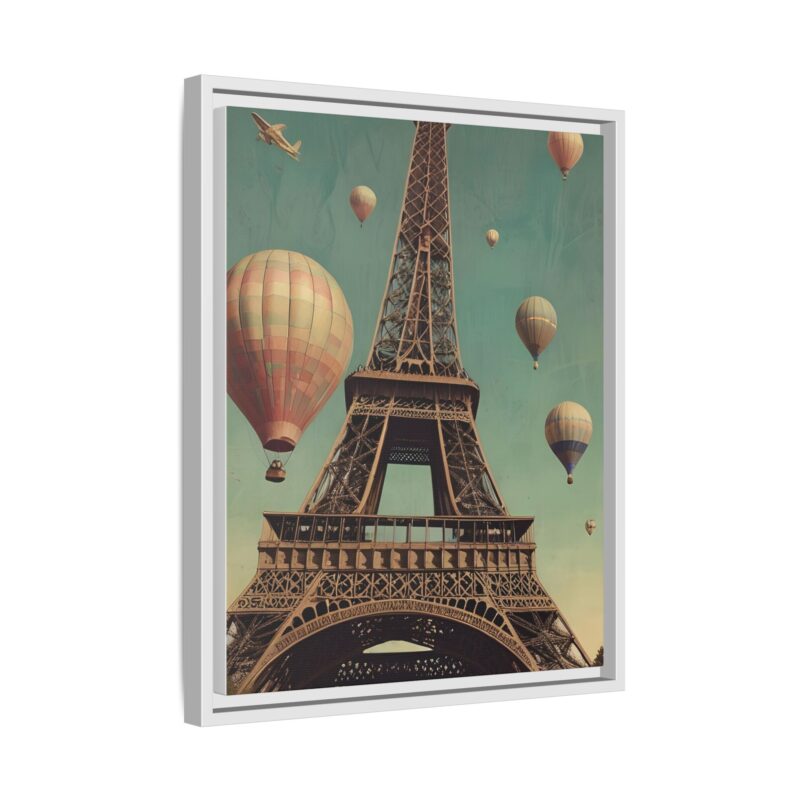 Vintage Paris Travel Canvas art with Hot Air Balloons and Street Lamps - Image 67