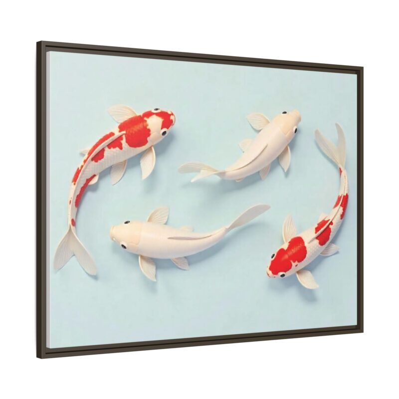 Canvas Print - Colorful Koi Fish Swimming in Minimalist Style - Image 107