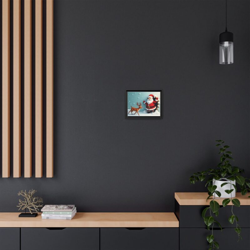 Canvas Wall Art 3D Santa Claus & Reindeer Illusion - Image 5