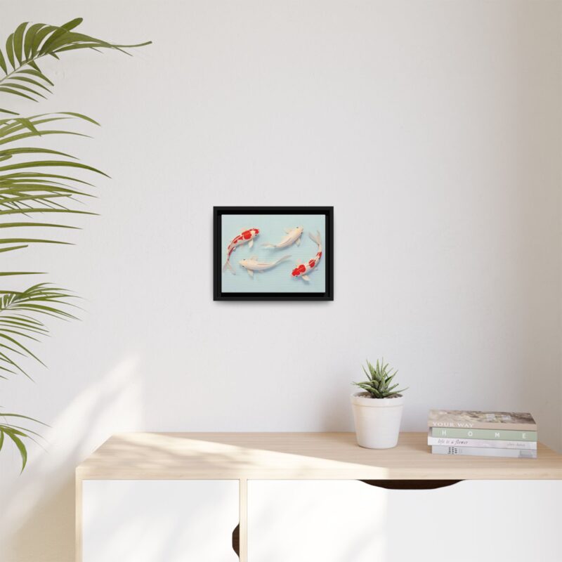 Canvas Print - Colorful Koi Fish Swimming in Minimalist Style - Image 8