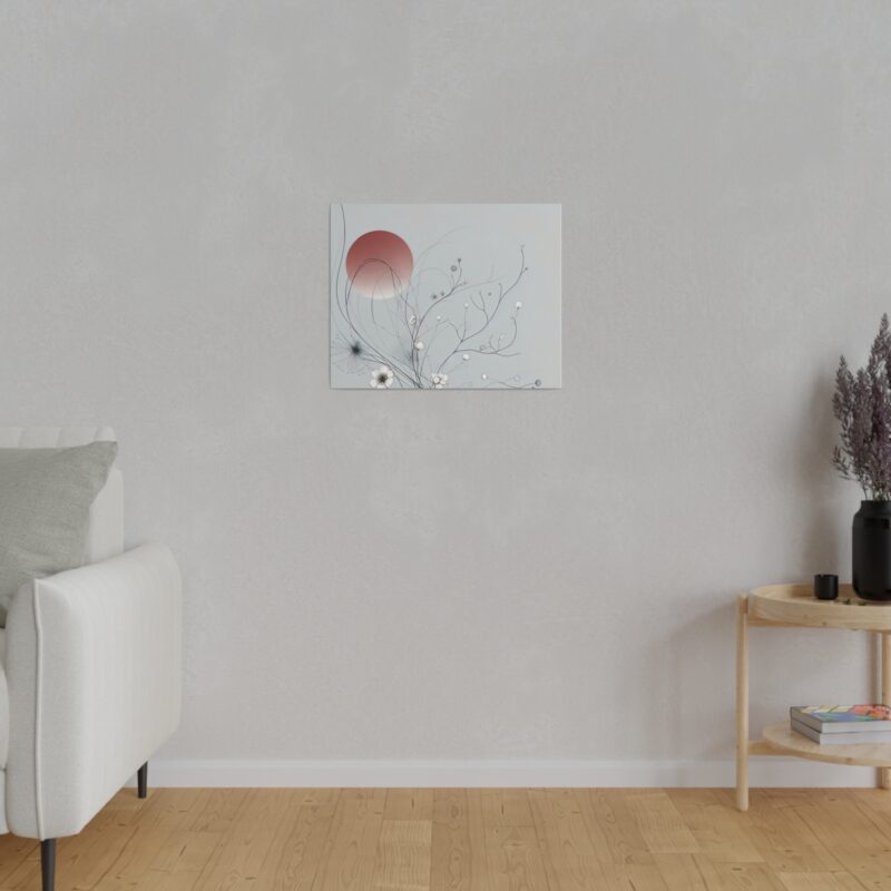 Serenity in Bloom: Japanese Floral Abstract Wall Art - Image 19