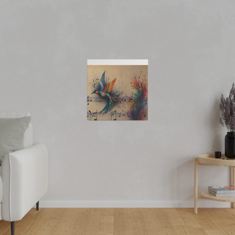 Canvas Wall Art - Minimalist Bird and Music Art: Perfect for Nature Lovers - Image 97