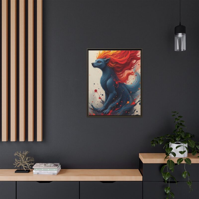 Matte Canvas, Framed  Joyful Chaos: Vibrant Colors and Energetic Expression of Happiness - Image 128