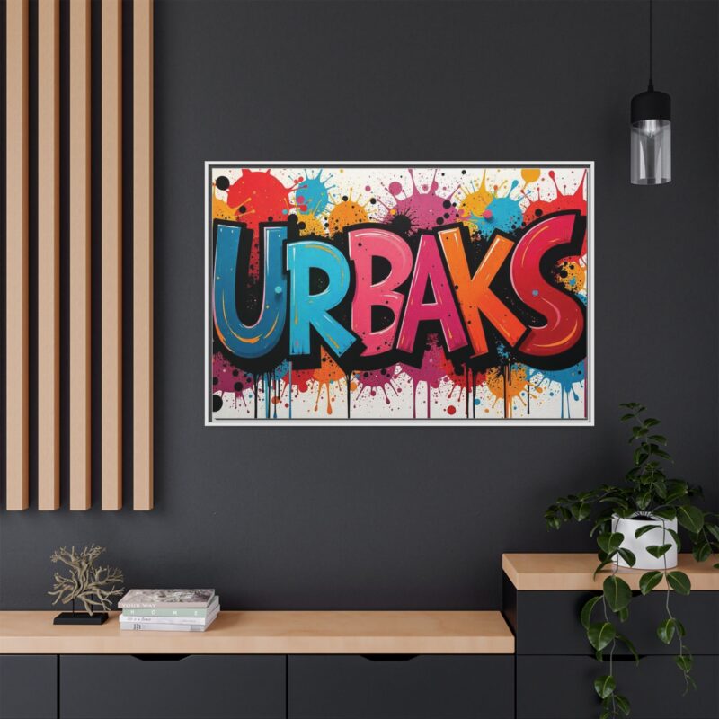 Canvas Wall Art  urban graffiti style with bold and colorful splatters - Image 117