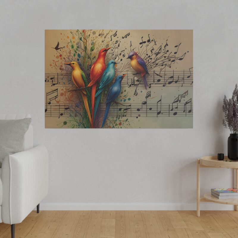 Canvas Wall Art Birds Music Harmony Abstract Design - Image 40