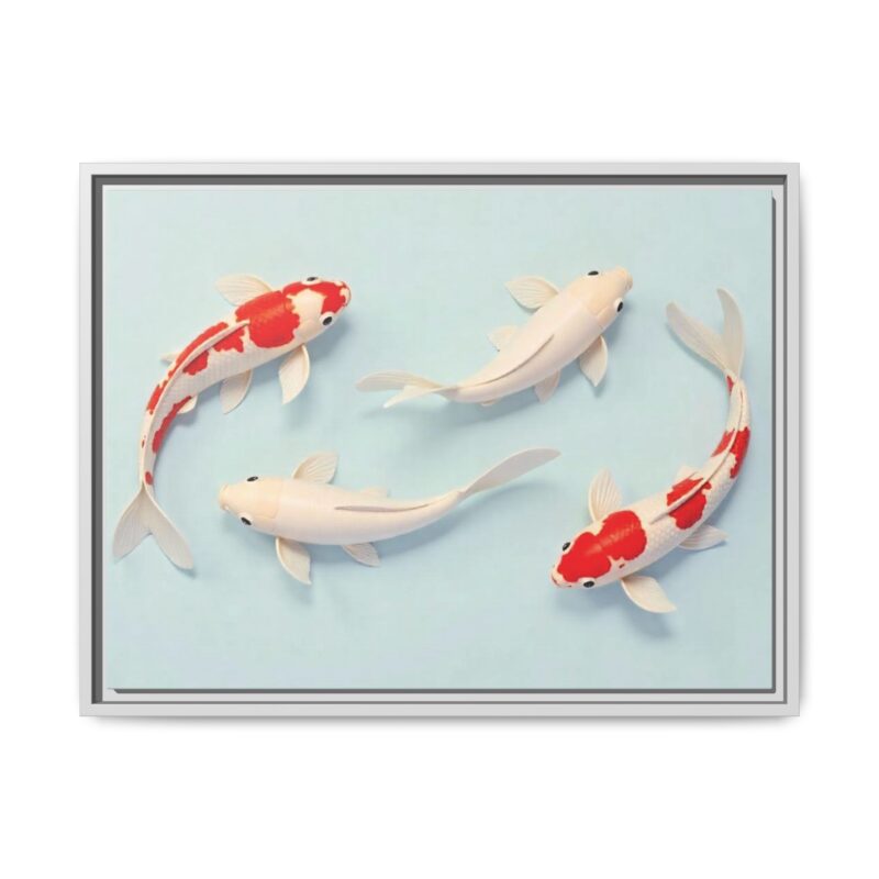 Canvas Print - Colorful Koi Fish Swimming in Minimalist Style - Image 78