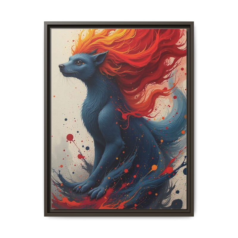 Matte Canvas, Framed  Joyful Chaos: Vibrant Colors and Energetic Expression of Happiness - Image 74