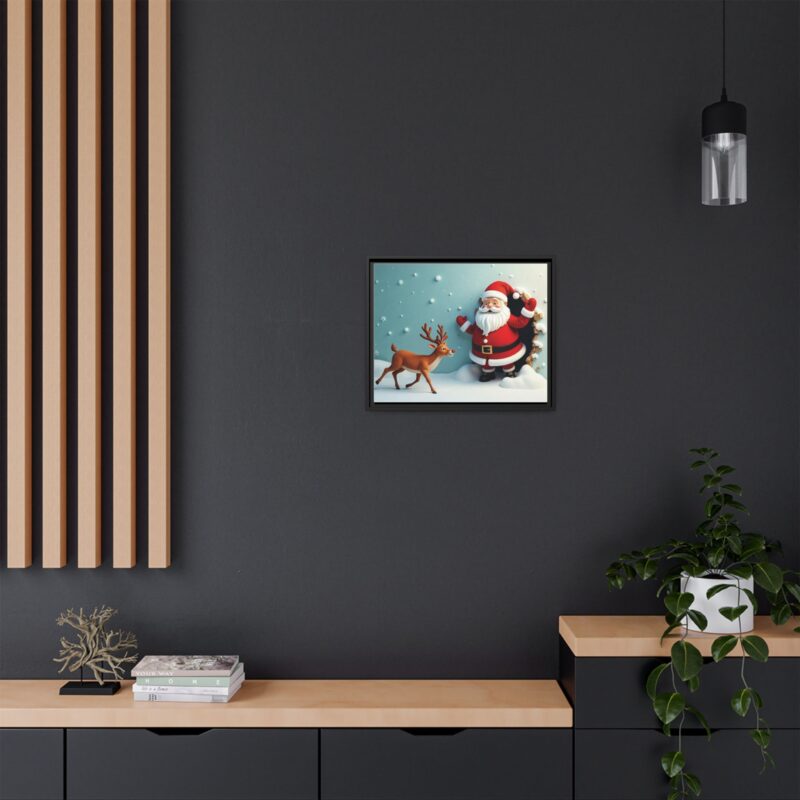 Canvas Wall Art 3D Santa Claus & Reindeer Illusion - Image 17