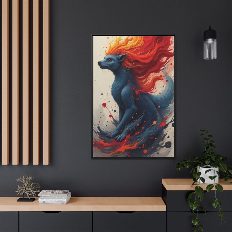 Matte Canvas, Framed  Joyful Chaos: Vibrant Colors and Energetic Expression of Happiness - Image 36