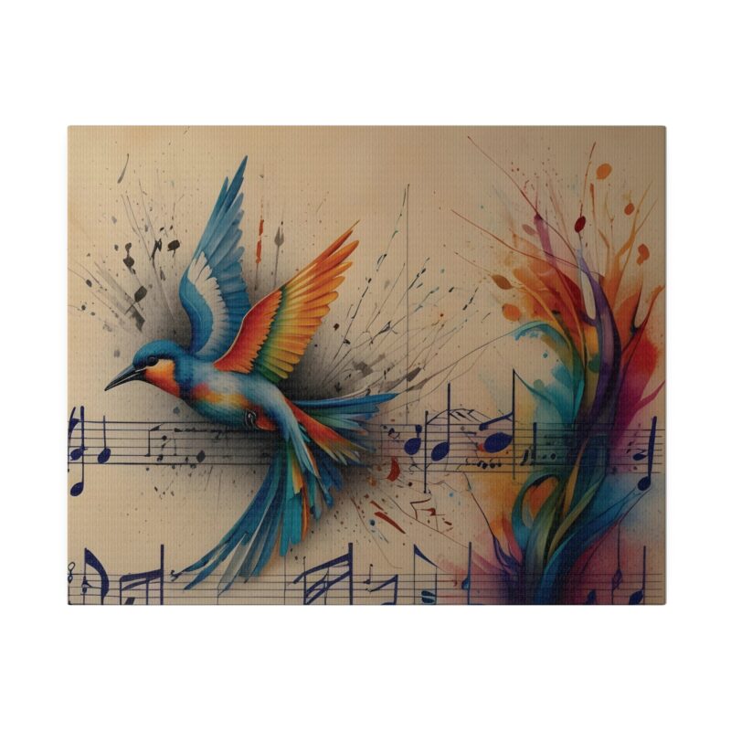 Canvas Wall Art - Minimalist Bird and Music Art: Perfect for Nature Lovers - Image 54