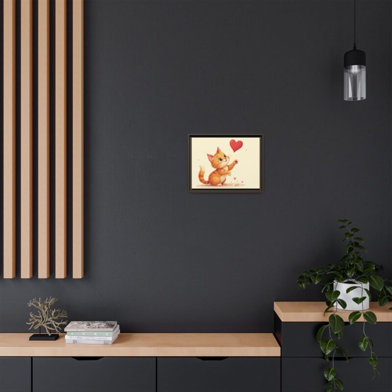 Canvas Print Wall Art - Cartoon Cat Paw Reaching Heart - Image 45