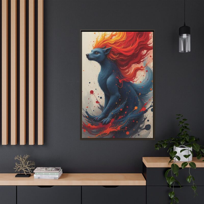 Matte Canvas, Framed  Joyful Chaos: Vibrant Colors and Energetic Expression of Happiness - Image 116